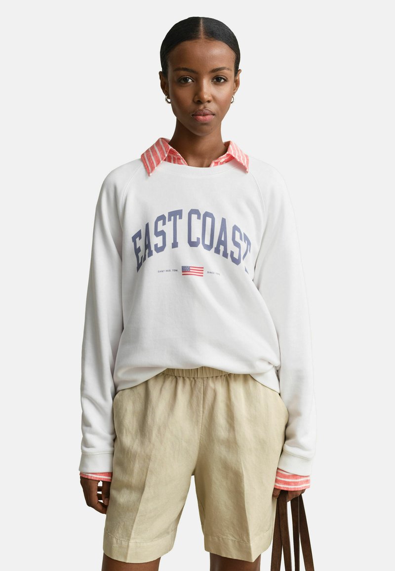 GANT GRAPHIC PRINT CREW NECK - Mikina - white