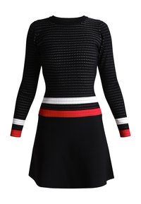 Morgan Stickad klänning - black