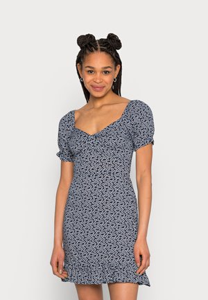 TWIST SHORT DRESS - Day dress - navy