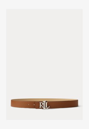 Lauren Ralph Lauren, LOGO REVERSIBLE LEATHER BELT - Opasok - tan/tan