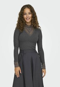 ONLY ONLTILDE HIGH NECK - Longsleeve - dark grey melange