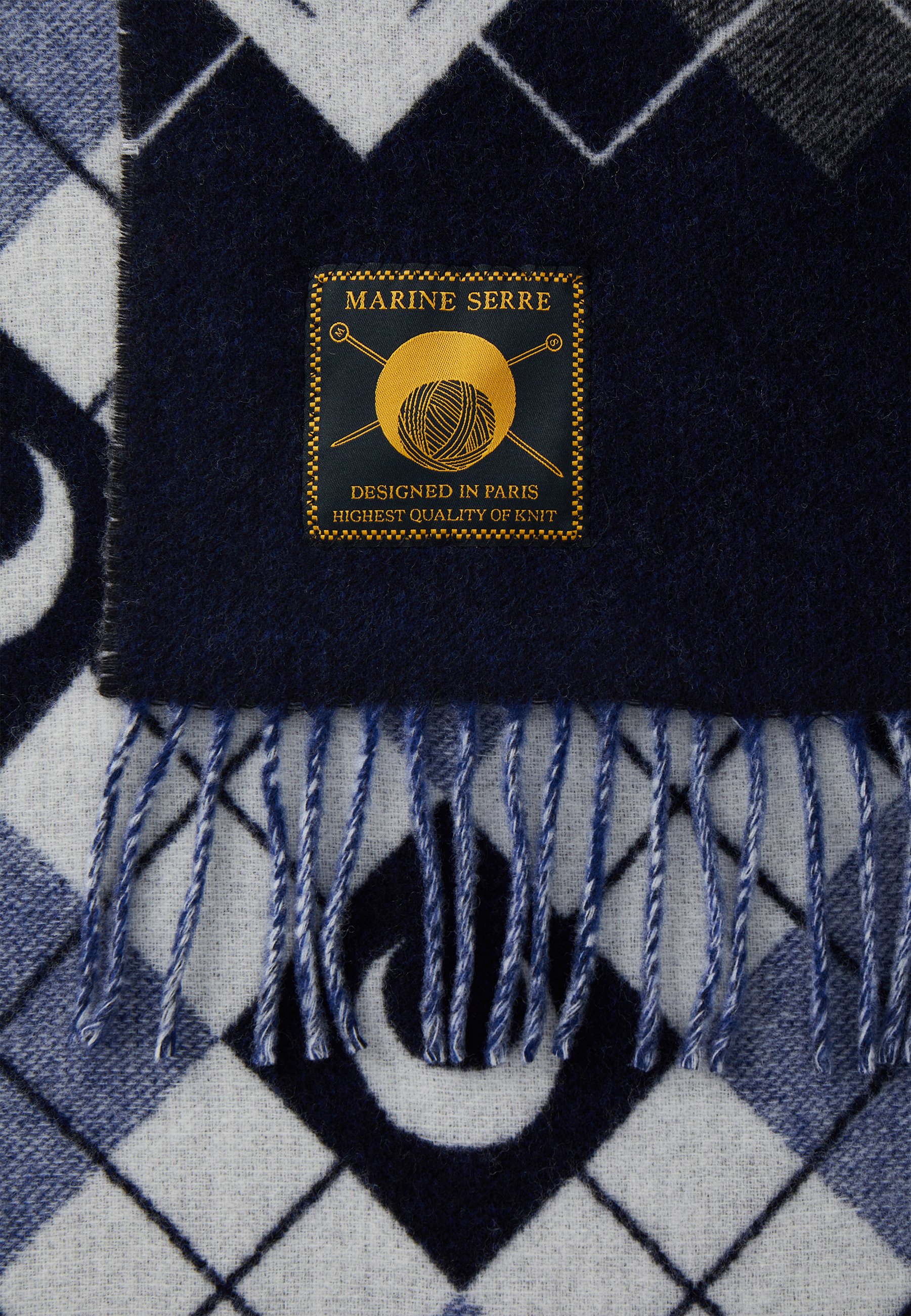 Marine Serre ブラック Scarves トップス☆関税・送料込み☆ MARINE SERRE Marine Serre マリーン セル カットソー Moonogram