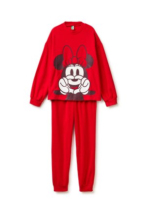 SINGLE BRUSHED WITH DISNEY GRAPHIC PRINT AND GLITTER DETAIL SET - Conjunto de pijama - red