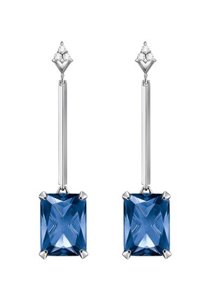 Ohrringe - silberfarben dunkelblau weiß