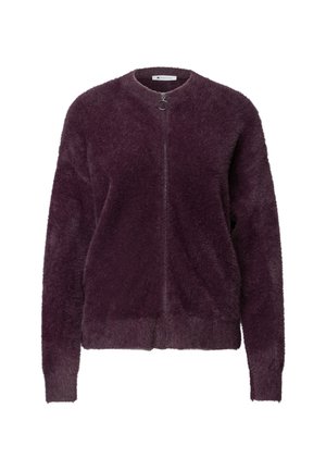 Street One, LIGHTWEIGHT CARDIGAN WITH ZIPPER - Gilet - berry plum