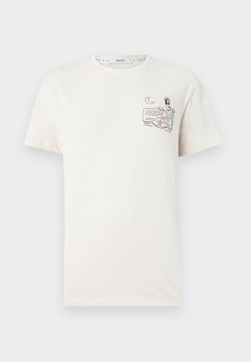 Replay T-shirt print beige Replay T-shirt print beige