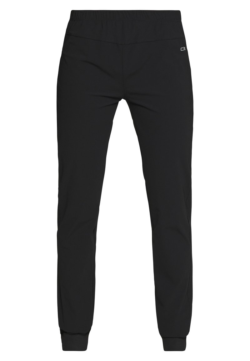 Schwarze Jogginghose aus weichem Material. Mit elastischem Bund und schmal zulaufenden Bündchen. Schlichtes Design ohne sichtbare Muster oder Beschläge.