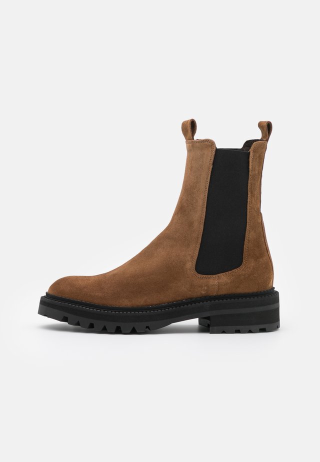 Bottines à plateau - tabac