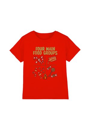 Warner Brothers, ELF BUDDY THE ELF FOUR FOOD GROUPS UNISEX - T-Shirt print - red