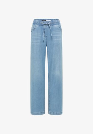 Cecil, HIGH WAIST WIDE-LEG JEANS LOOSE FIT - Wide Leg - light blue used wash