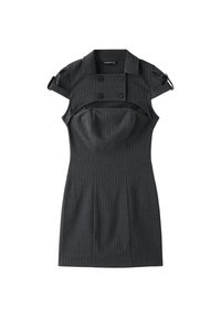 Stradivarius TAILORED MINI DRESS WITH BUTTONS - Tubino - dark grey ...