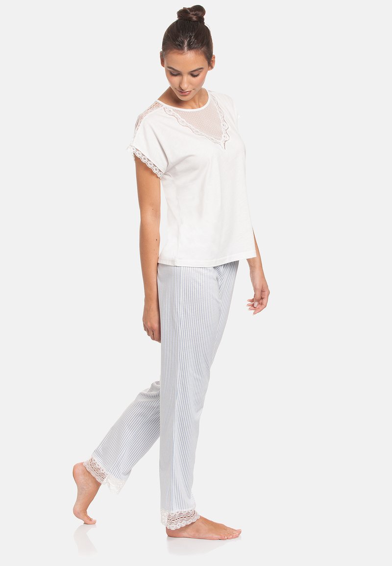 Damen Nachthemden | Vive Maria PENELOPE SET Nachtwäsche Set offwhite blue allover/offwhite - CS41543 Damen Nachthemden | Vive Maria PENELOPE SET Nachtwäsche Set offwhite blue allover/offwhite - CS41543