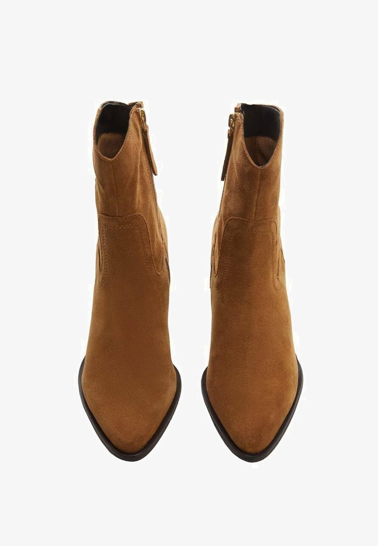 Botn Tacn Suede Botin Ante Mango Mango Zapatos Altos Brown/marrón