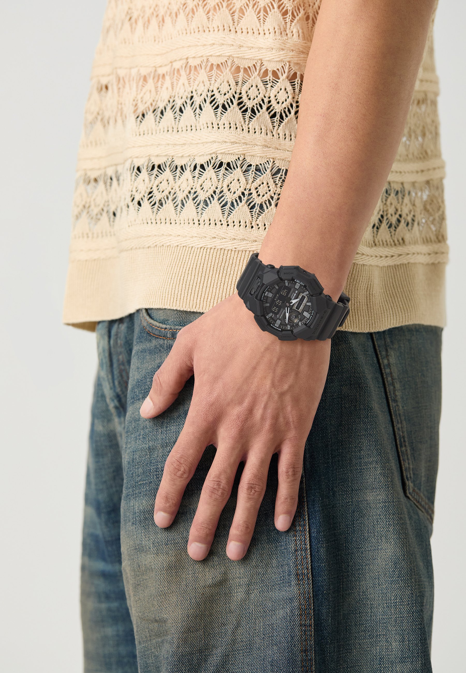 Casio G-shock - Orologio Da Polso Da Uomo Al Quarzo Sportivo Bracciale E Cassa In Resina Di Colore Nero Quadrante Analogico-digitale Nero - GA-010-1AER