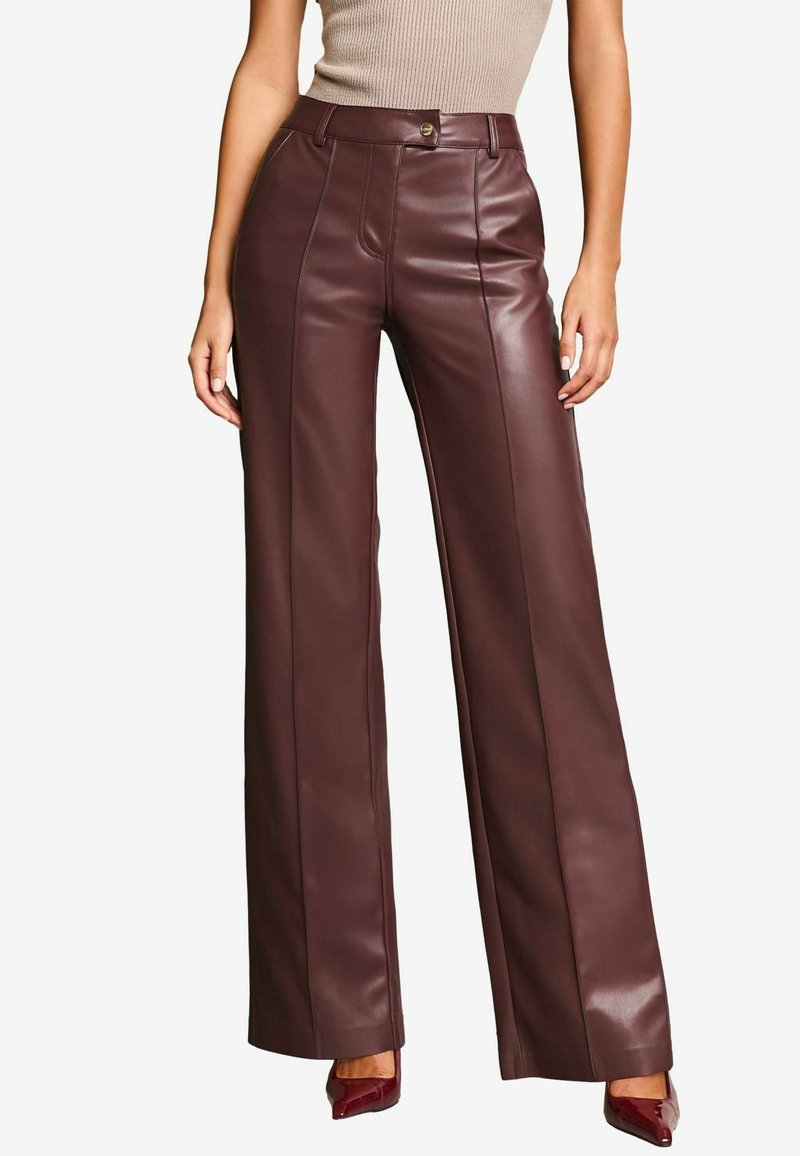 Lipsy TAILORED WIDE - Broek - dark red