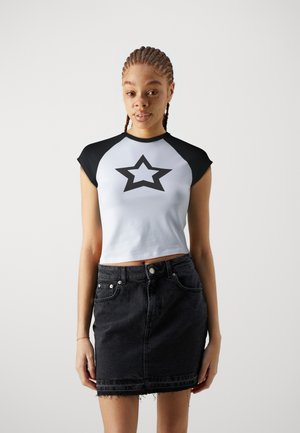 Even&Odd T-shirts med print - white/black