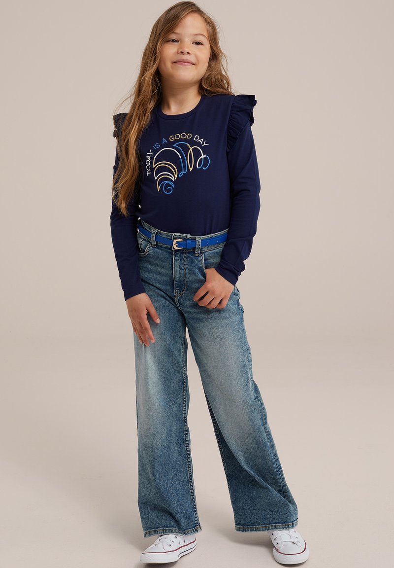 WE Fashion Top dugih rukava - blue