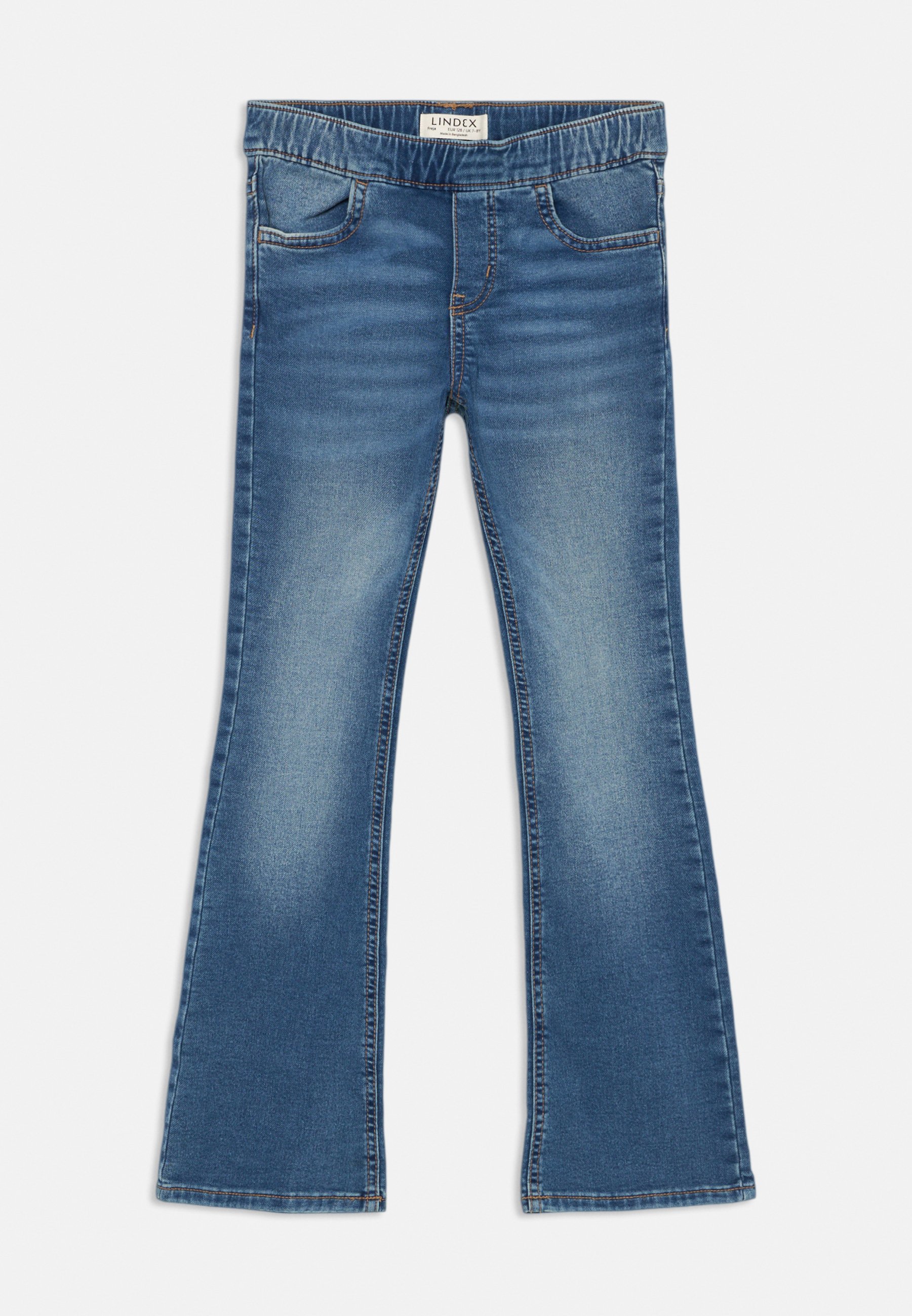 Lindex FREJA JERSERY FLARE Straight leg jeans denim/blue denim