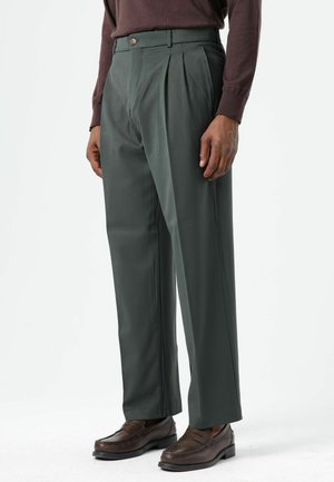 PLEATED - Pantalon classique - khaki