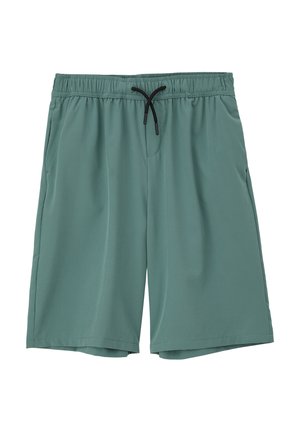 BERMUDA MIT ANGEDEUTETEM TUNNELZUG - Short - petrol