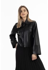 DreiMaster Leren jas - schwarz