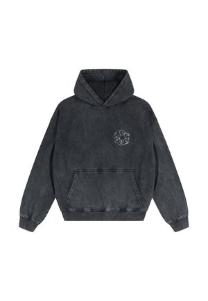 FAVELA, FAVELA HEXAGON HOODIE - Mikina s kapucňou - black washed