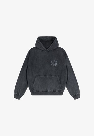 FAVELA, FAVELA HEXAGON HOODIE - Mikina s kapucňou - black washed