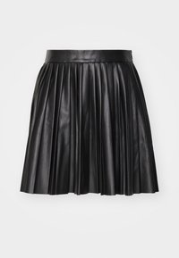 VMNAOMIELLY SHORT COATED SKIRT - Jupe trapèze - black