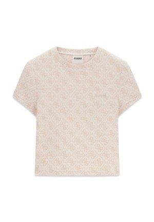 Guess, 4G-LOGO CROP-TOP - T-shirt imprimé - mehrfarbig beige