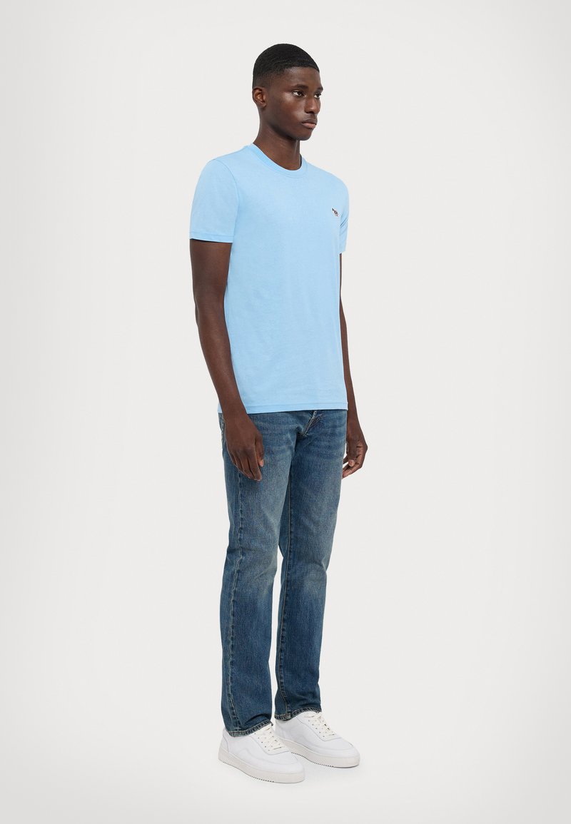 PS Paul Smith MENS SLIM FIT ZEBRA - Osnovna majica kratkih rukava - light blue