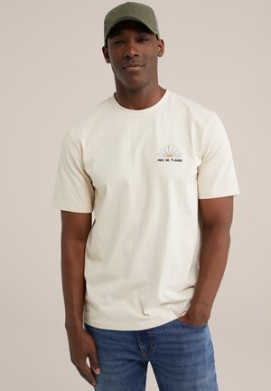 WE Fashion T-shirt print - beige