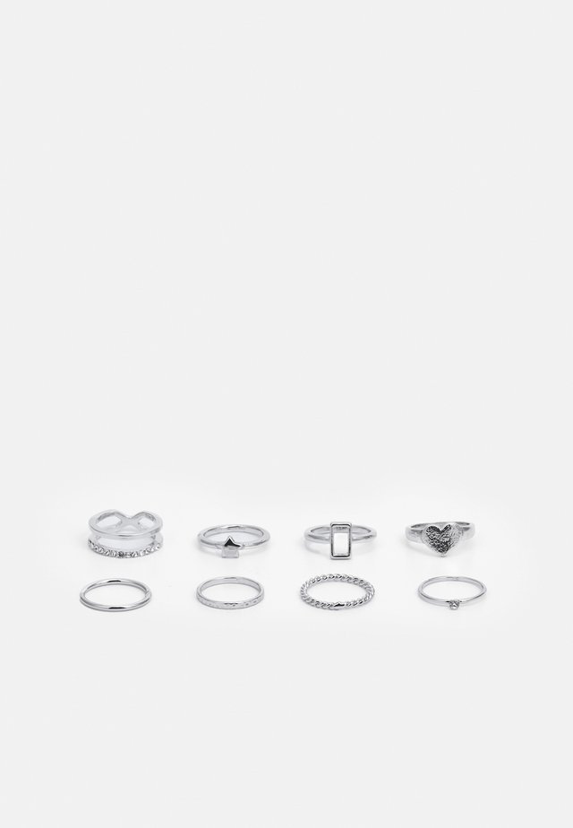 8 PACK - Anillo - silver-coloured