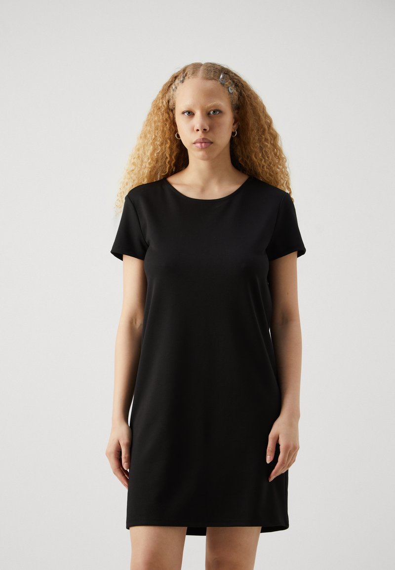 Vero Moda - ABBY SHORT ZIP  - Žerzejové šaty - black, Zvětšit