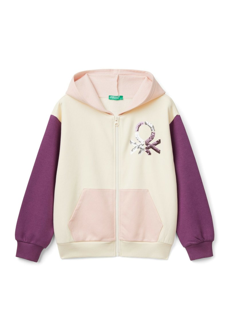 United Colors of Benetton OPEN BRUSHED  - Jersey con capucha - multicolor