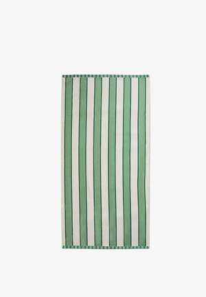 Marks & Spencer, STRIPED SAND RESISTANT BEACH TOWEL. UNISEX - Beach accessory - green