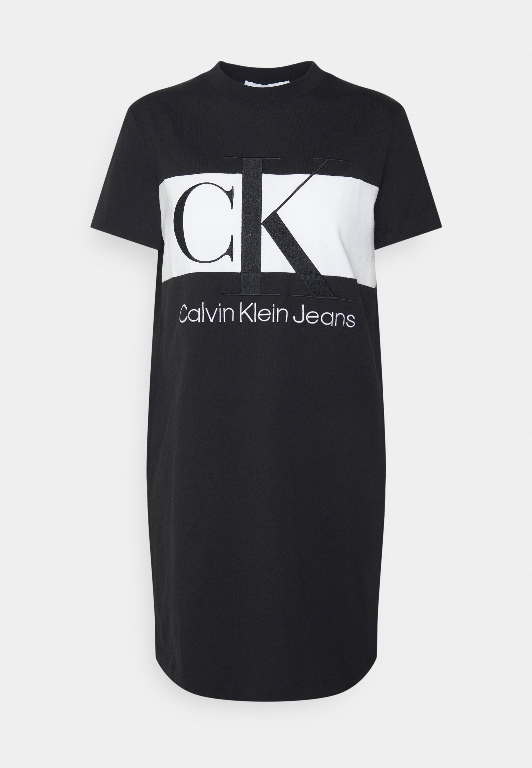 black and white dress calvin klein Women's Colorblocked Midi Looking For A Dress thats perfect for the office Calvin Klein Jeans BLOCKING DRESS