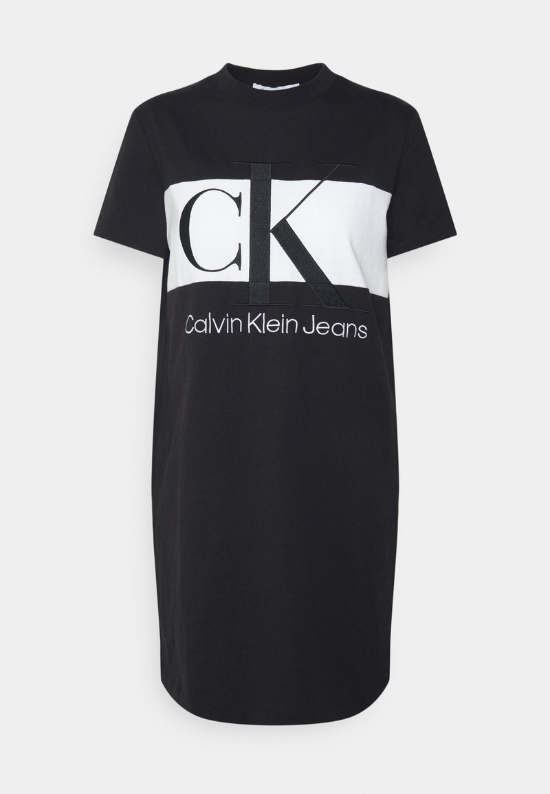 Calvin Klein Jeans - BLOCKING DRESS - Rochie din jerseu - black, Extindeți