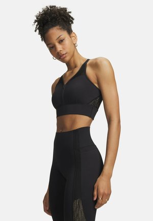 Under Armour, VANISH ELITE MESH ZIP - Sport-BH mit starker Stützkraft - ultimate black