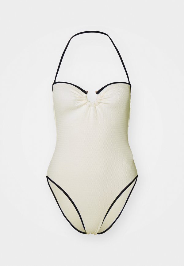 BEACH BOUND RING FRONT BANDEAU ONE PIECE - Swimsuit - ecru4