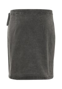 Kaffe Curve Zavinovacia sukňa - medium grey denim