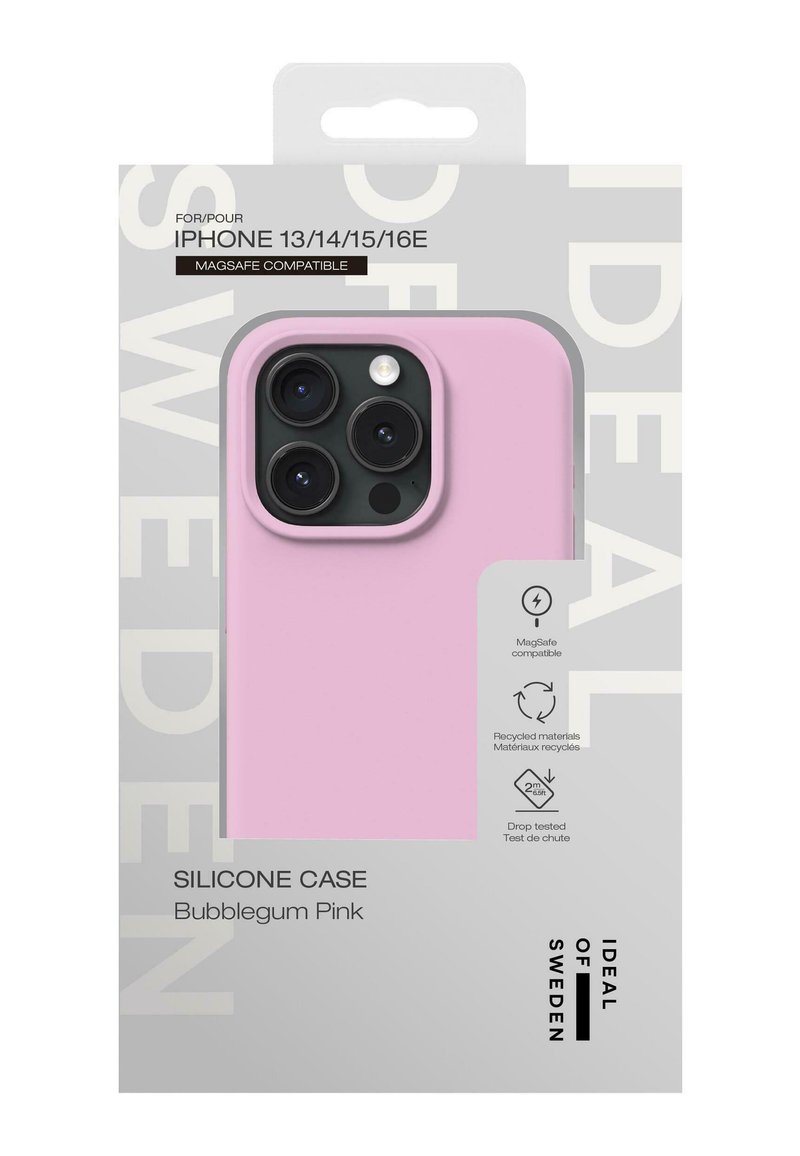 IDEAL OF SWEDEN Custodia per cellulare stampata, simpatico motivo colorato, cover protettiva in plastica rigida con fodera in microfibra per iPhone. Compatibile con iPhone 15 Pro Max (Pastel Marble