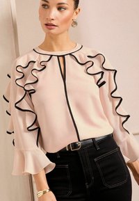 Love & Roses REGULAR FIT - TIPPED RUFFLE LONG SLEEVE - Bluza - pink