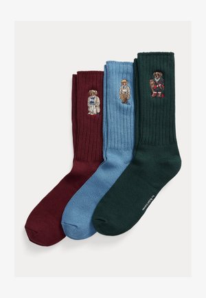 Polo Ralph Lauren POLO BEAR CREW SOCK GIFT SET 3 PACK - Socks - blue/green/wine