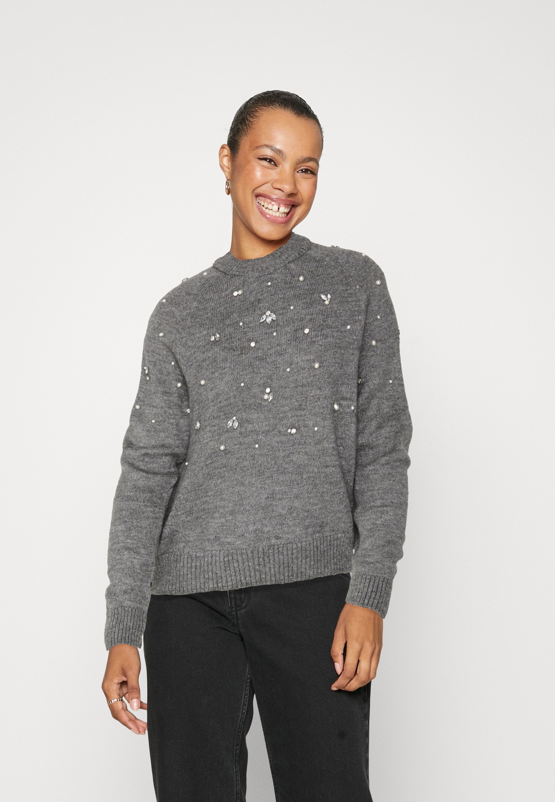 Noisy May Maglione Donna A Girocollo Con Maniche Svasate E Spacchi Laterali – Nmian L/S Roll Neck Knit Noos
