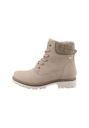 TOM TAILOR, STIEFEL UNISEX - Μποτάκια με κορδόνια - cream