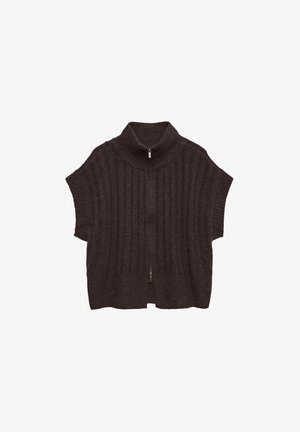 Vero Moda Curve, KNITTED VEST VMCBANG KNIT WAISTCOAT - Gilet - chocolate torte