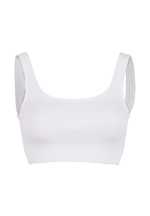 RIBBED SEAMLESS - Reggiseno sportivo con sostegno medio - white