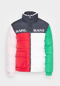 UNISEX RETRO BLOCK PUFFER JACKET MULTICOLOR - Ziemas jaka - multicolor