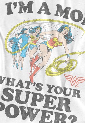 Cotton Soul, WONDER WOMAN WONDER WOMAN I'M A MOM - Print T-shirt - white