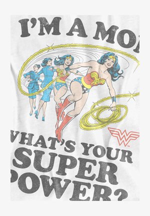 Cotton Soul, WONDER WOMAN WONDER WOMAN I'M A MOM - Print T-shirt - white